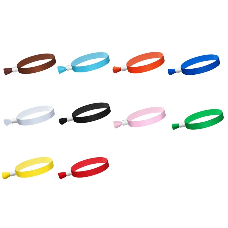 

100 Pcs Cloth Event Wristbands, Colored Wrist Bands For Events, For Lightweight Concert Wrist Strap