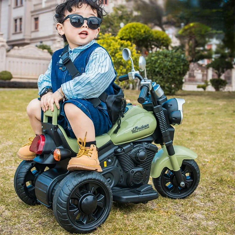 Children's Electric Motorcycles &ndash;Battery-Powered Three-Wheel Ride-On Rechargeable with Remote Control Toy Car for Boys and Girls