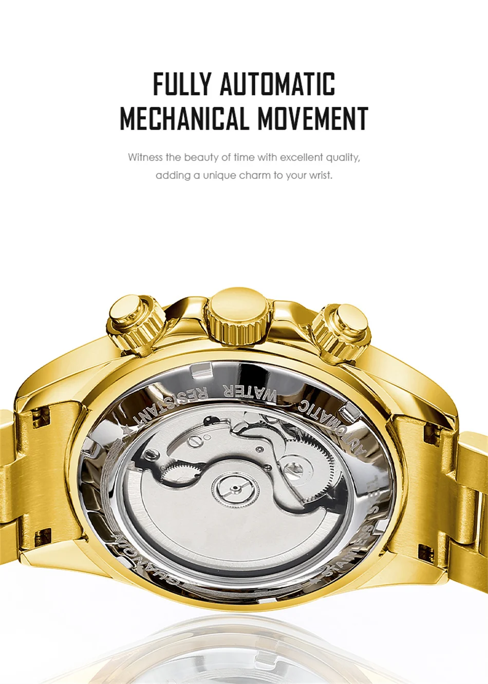 GUANQIN Woche Monat Luxus Herrenuhr Wasserdicht Automatik Selbstaufzug Mechanisch Regenbogen Diamant Kreis Design Saphir Stahl Uhr_voghion.com