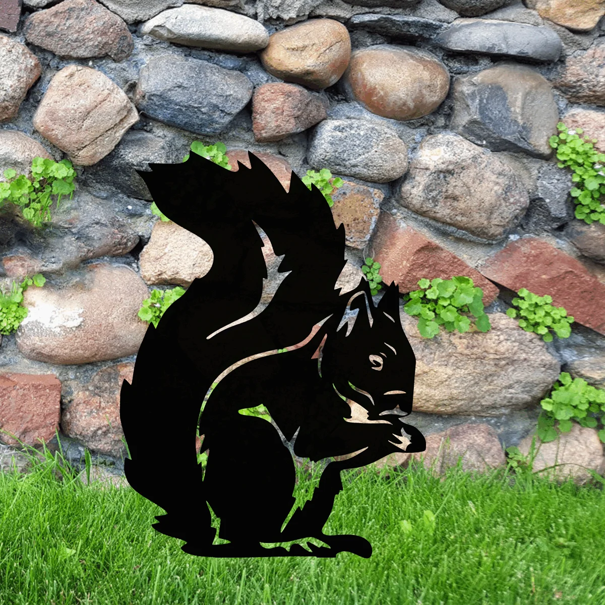

CIFBUY Deco Squirrel Decorative Garden Post Metal Animal Art Ground Decorative Ornaments For Yards, Parks And Fences Decorative