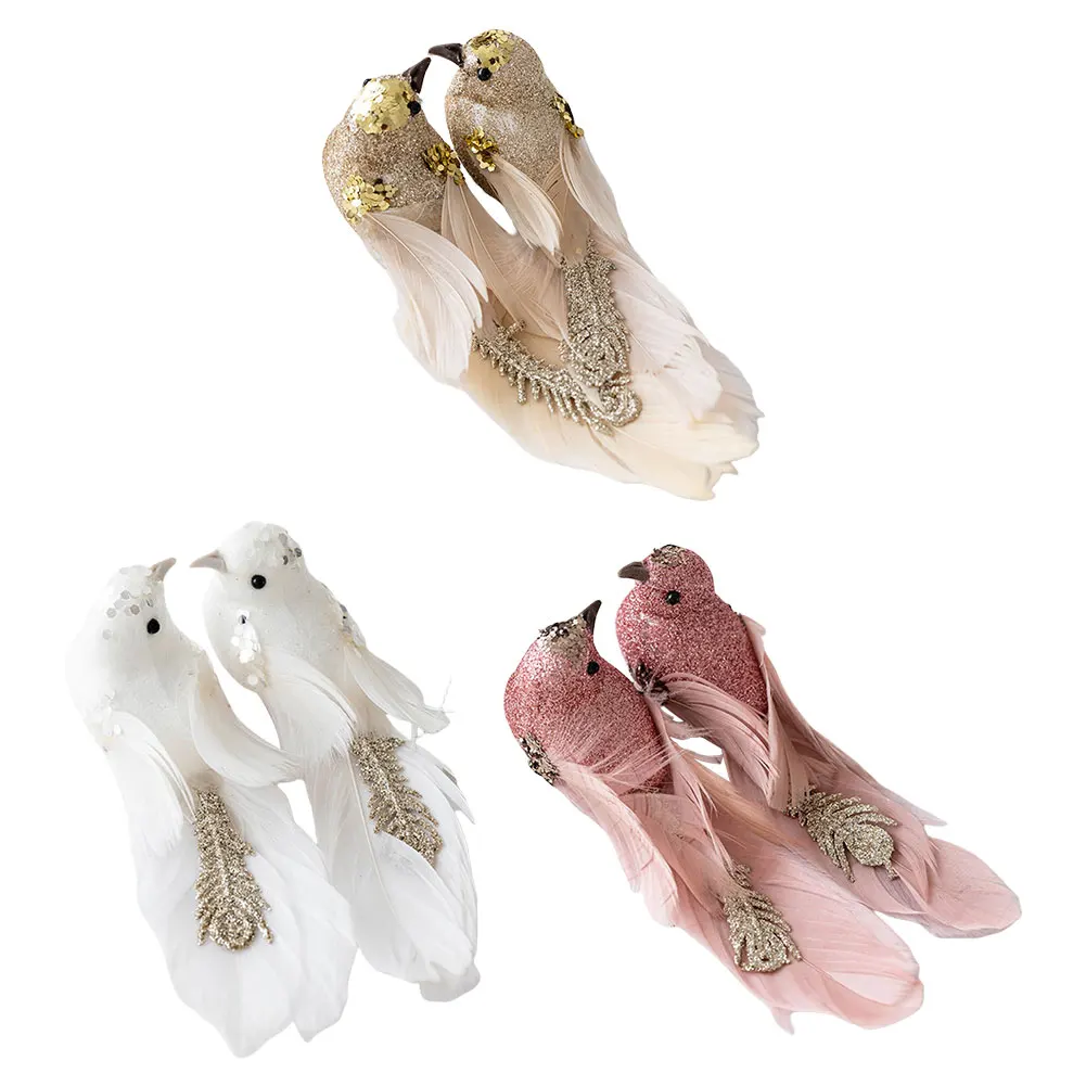 Foam Simulation Feather Bird Artificial Bird Christmas Tree Decoration Bird Christmas Tree Decor