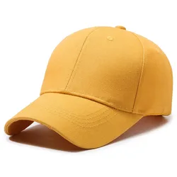 Unisex Breathable Summer Sun Hat - Lightweight Outdoor Sports Cap (Yellow-Solid Color)