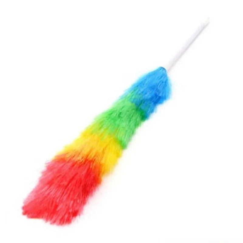Duster Household Rainbow Dust Duster Practical Plastic Feather Handle Sweeping Brush Cleaning Product Tool Household