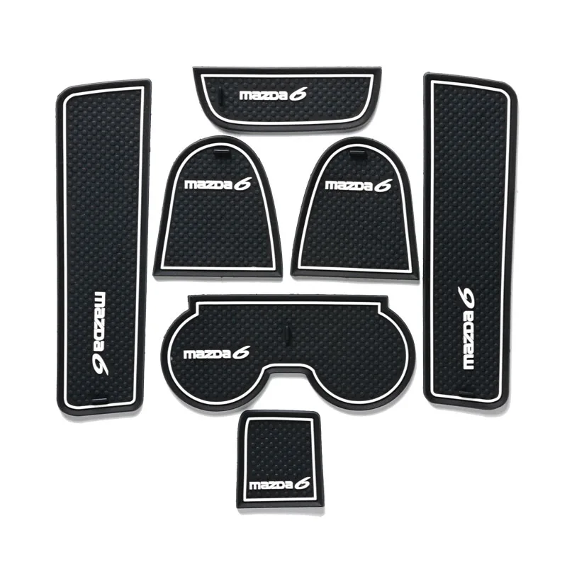 Car Door Groove Mat Car Gate Slot Pad Cup Armrest Storage Pad For Mazda