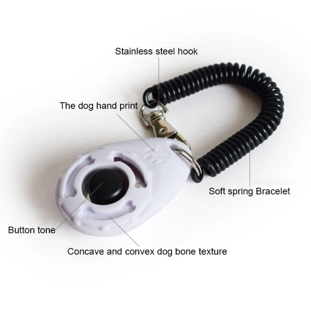 Pet cat and dog Sound Trainer Plastic Click Trainer Portable Assist Adjustable wristband Sound Keychain Dog accessories