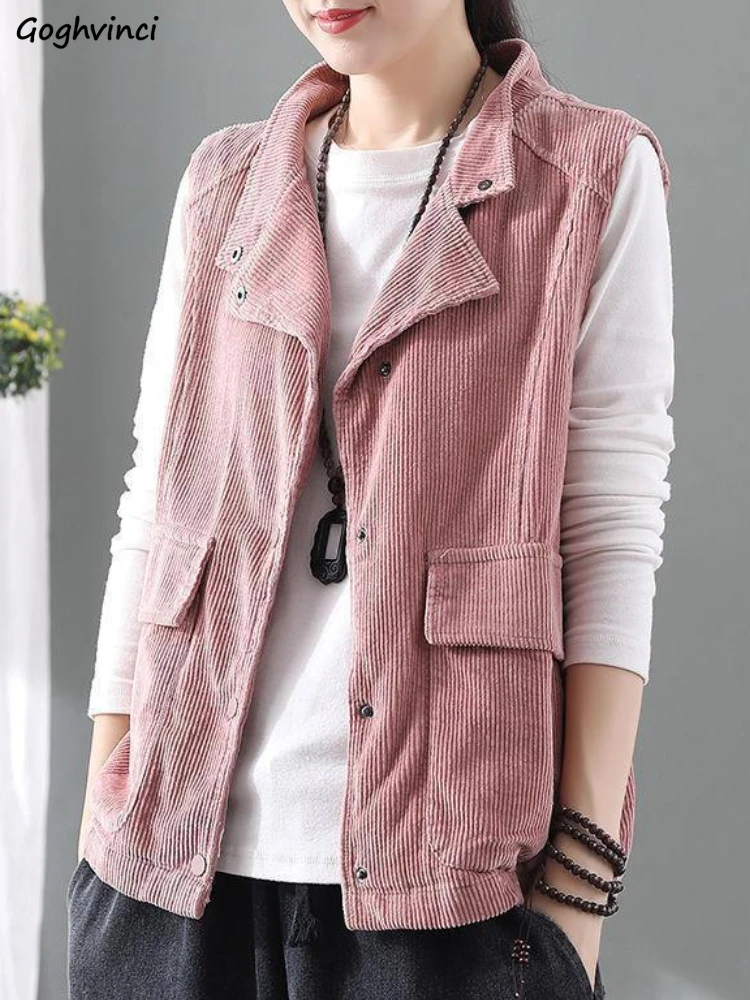 

S-5XL Vests Women Simple All-match Popular Loose Warm Leisure Classic Streetwear New Comfortable Solid Mature Elegant Literature