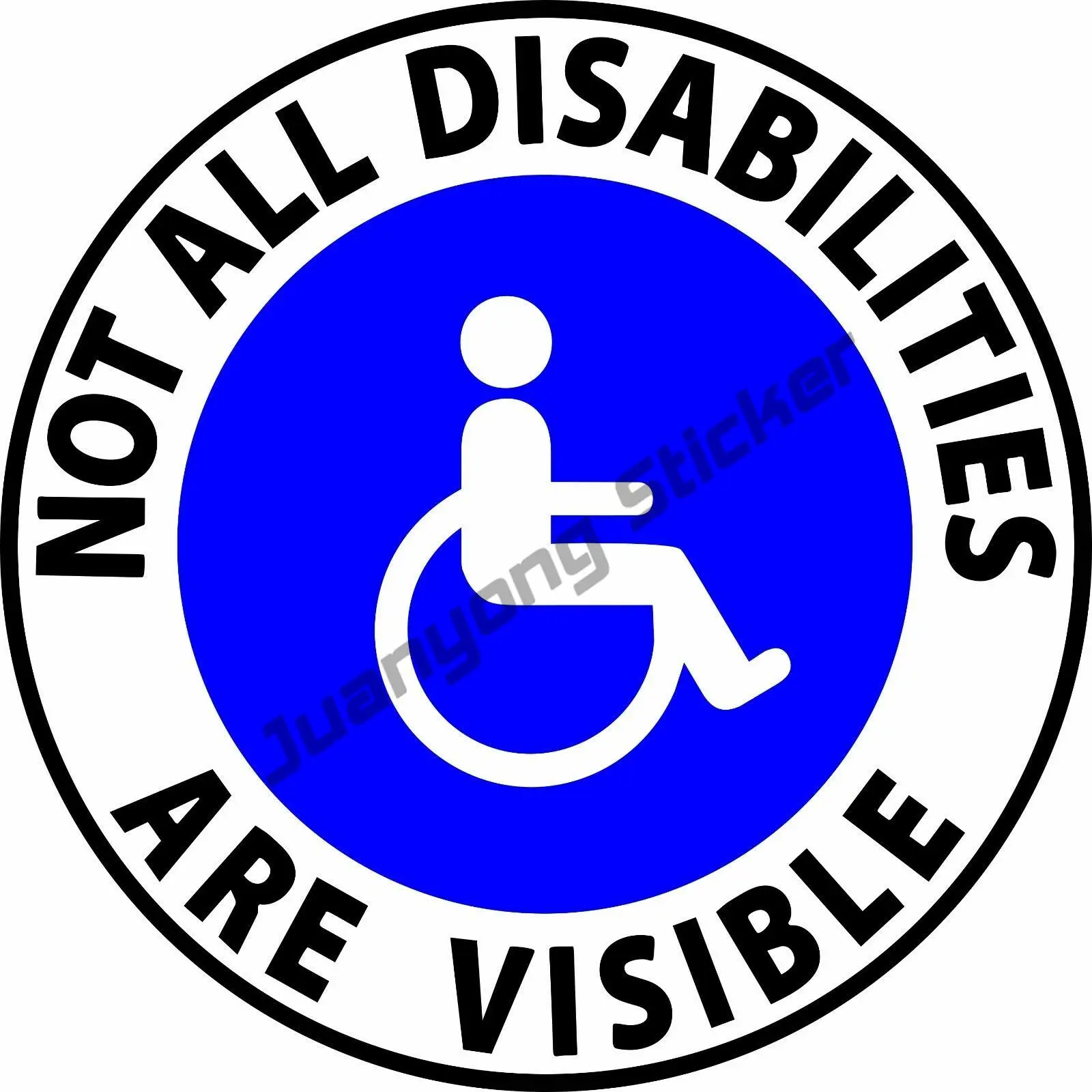 

Not All Disabilities Are Visible Handicap Sticker Car Decal Rear Windshield Bodywork Motorcycle Helmet Sticker Vinyl Wrap KK13cm