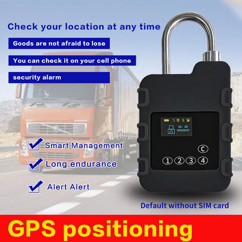 GPS Padlock Electronic IOT Padlocks Smart Remote Control Tracking Locks Tamper Proof Security Seal Lock Vehicle Tracker for Logi