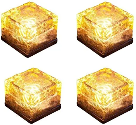 Solar Ice Cube Lights Landscape Path Lights Outdoor Waterproof Lamp for Outdoor Garden Courtyard Pathway, Christmas  Decorative flip nightlight timer cube shaped rechargeable night lamp 2 light brightness decorative beside lamp usb rechargeable 3000k warm white nightstand lamp for baby kids nursery bedroom office