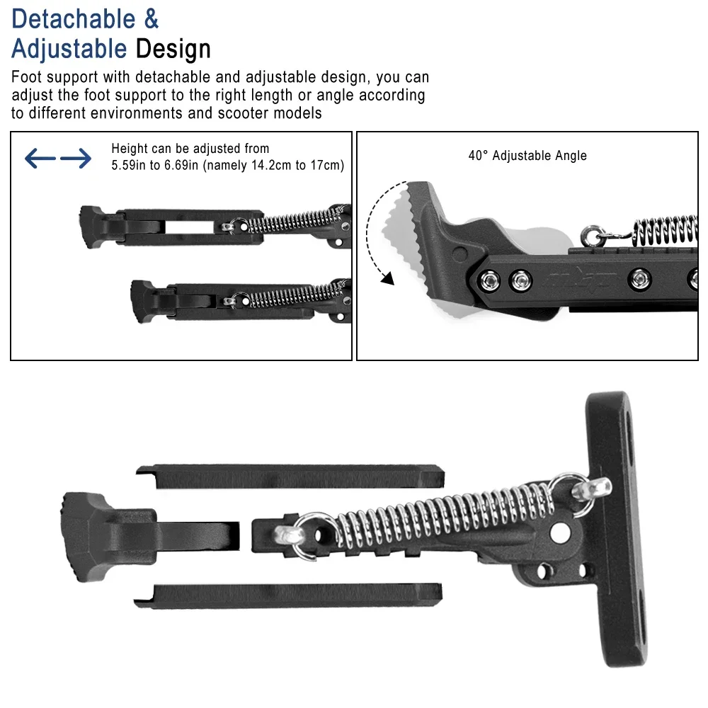 Description Picture 6 of itemAdjustable Aluminum Kickstand E-Scooter Side Parking Foot Support Replacement Parts For Iconic Brand Mi3 M365 1S Pro Pro2 Kickscooter