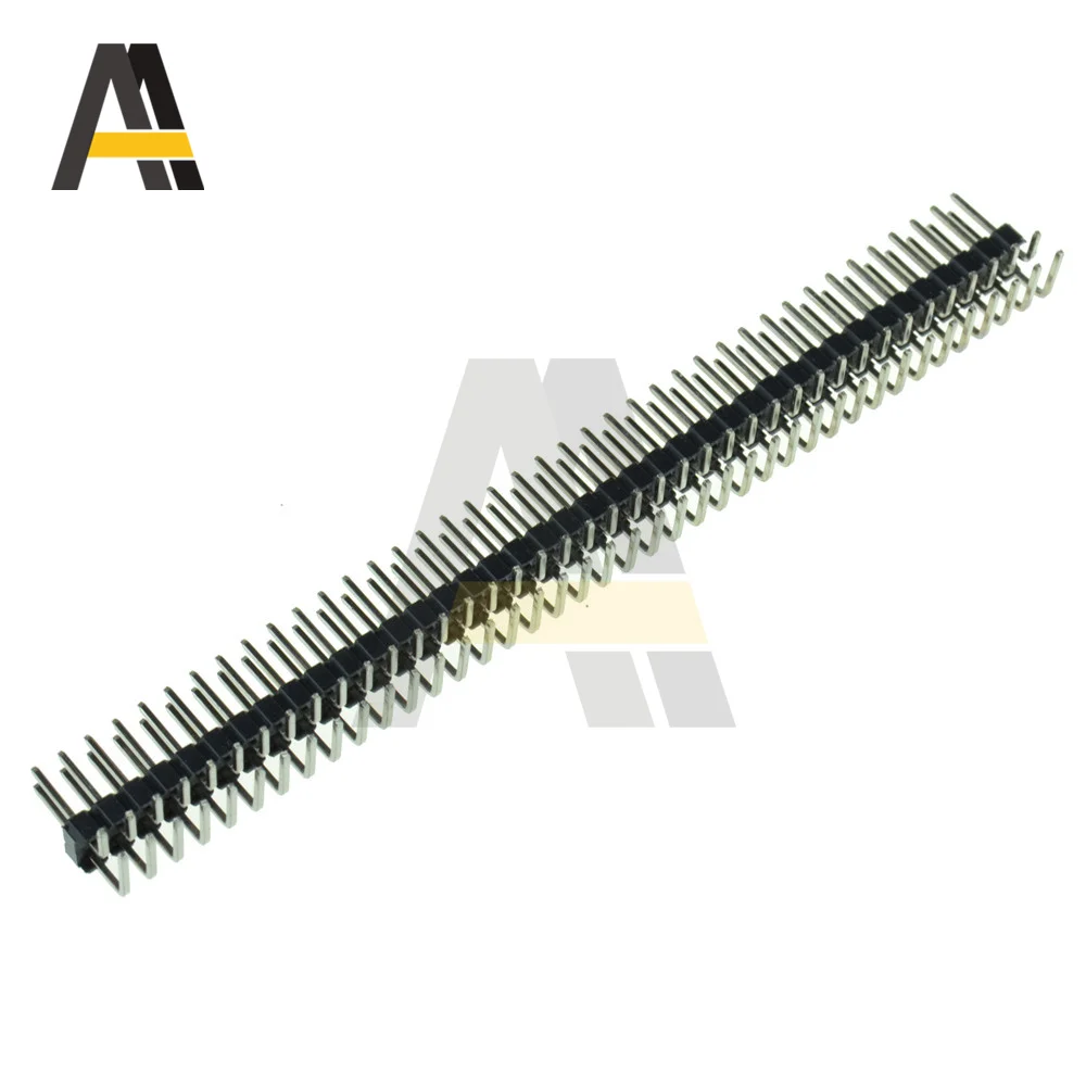 2.54 mm 2*40 Double Row Male Female 90 degree right angle R/A Breakaway ...