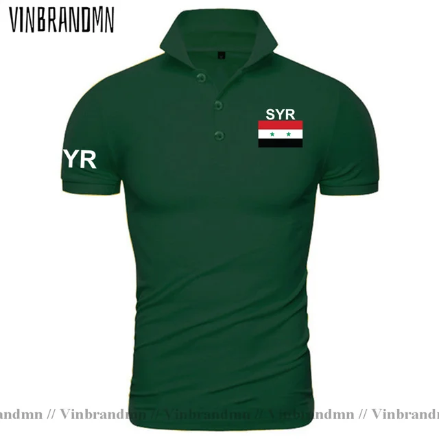 Siria repubblica araba siria Polo uomo moda marchio abbigliamento bandiera  del paese Design 100% cotone Nation Team camicie SYR arabo - AliExpress