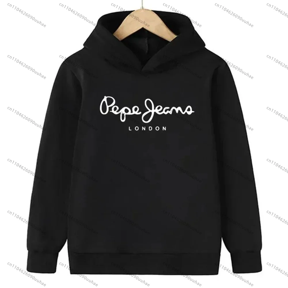 Новітні джинси Pepe з лондонським логотипом, однотонні пуловери з капюшоном, популярна мода, 100% бавовна, велика повсякденна толстовка з капюшоном