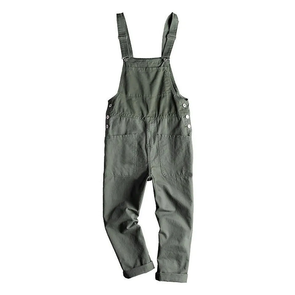 Men's Cotton Lightweight Cargo Bib Overalls