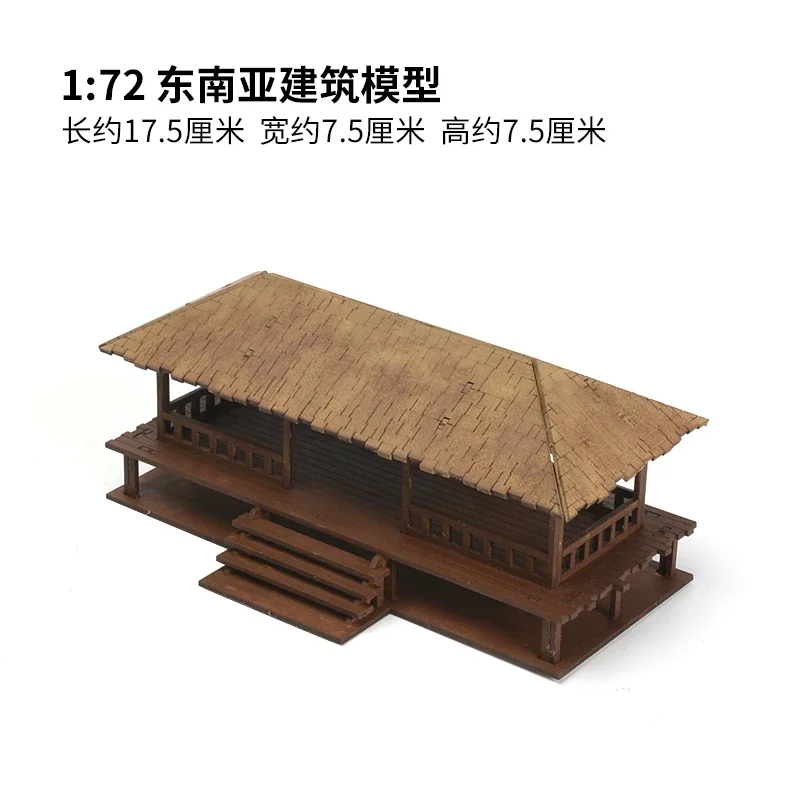 1: 72 Ancient Southeast Asian Outdoor Peach Garden Architectural Scenery Wooden Assembly Model Handmade Gift 3