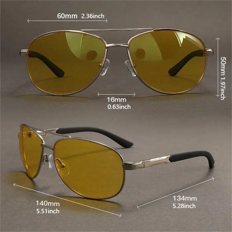 Enhanced Night Vision Metal Frame Glasses