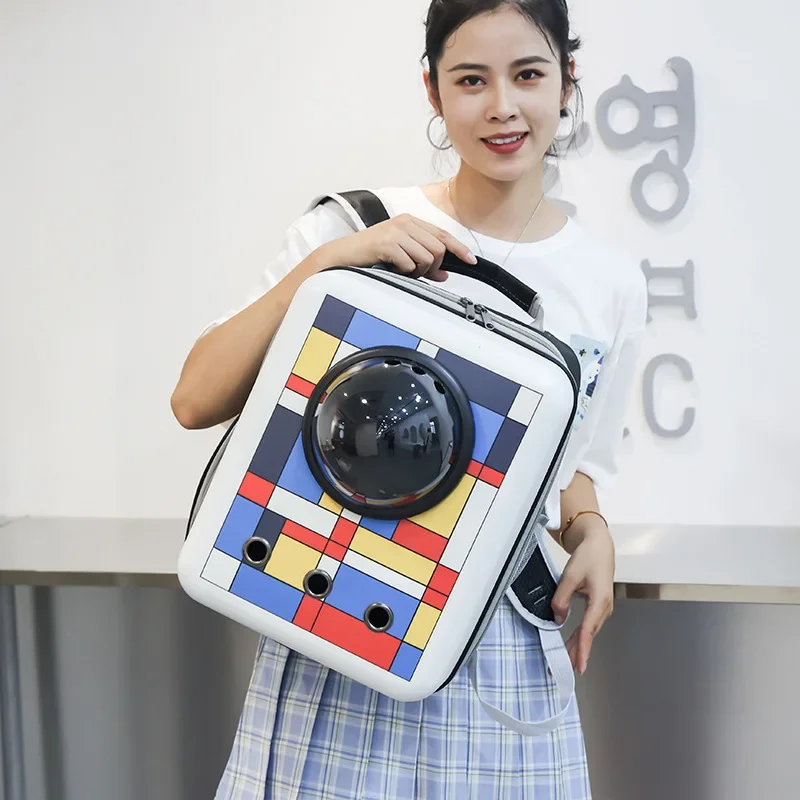 Cat Carrier Bag Breathable Portable Outdoor Travel Backpack Pet Carrier for Cat Transparent Pet Transport Space Capsule Bag