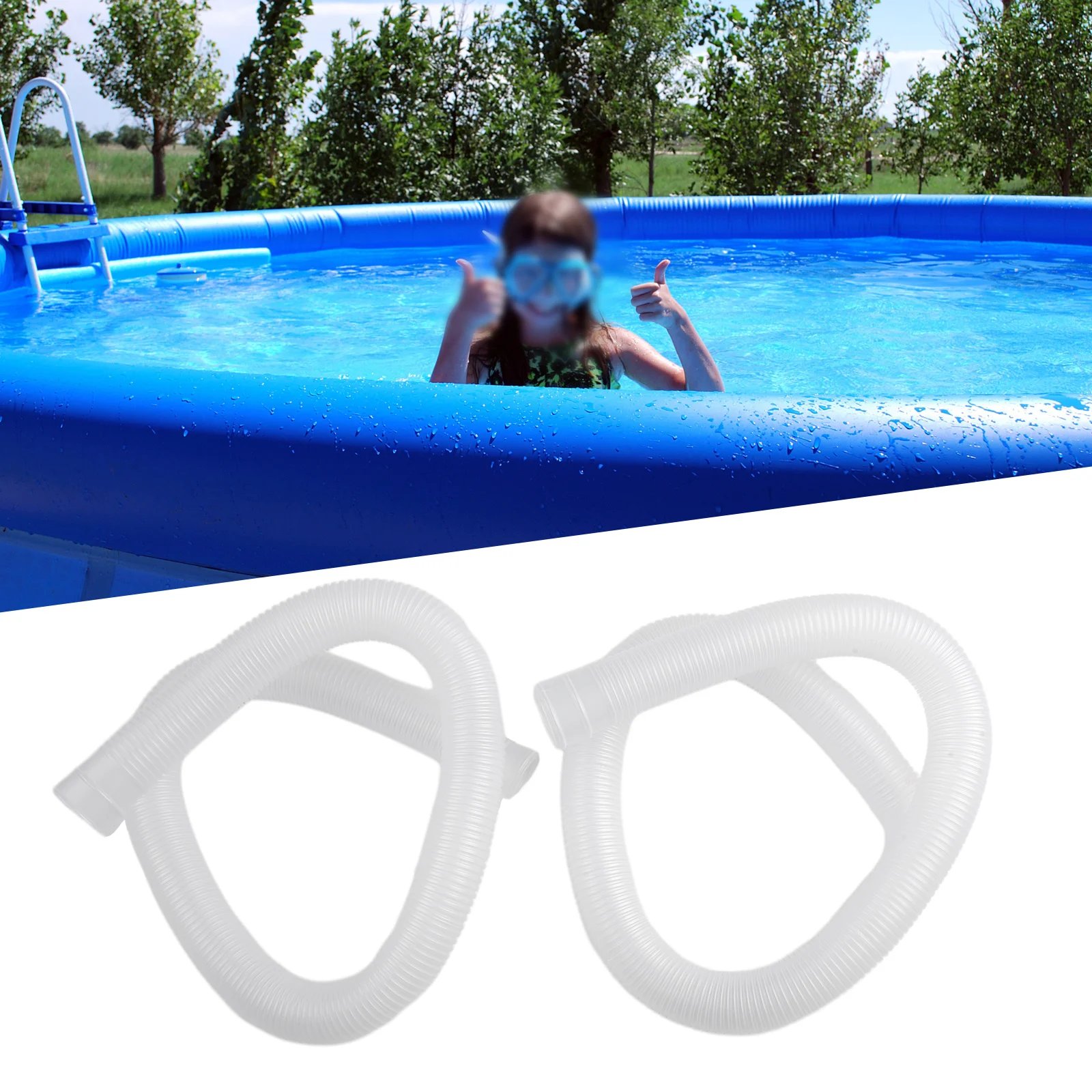 Pool Pump Replacement Hose 2Pcs Hose Above Ground Pool Pump Replacement For Intex 1-1/4 Inch 1.25inch Surface
