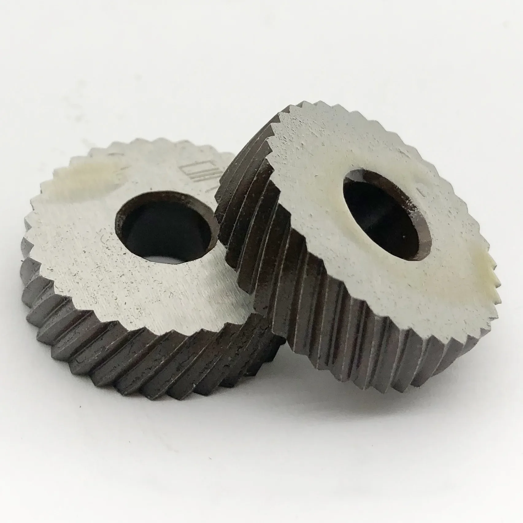 Pair of 2.5mm Gear Hob Wheel Knurled Wheel Knife Textured Knurled Lathe Embossing wheel Machine Tools Accessories