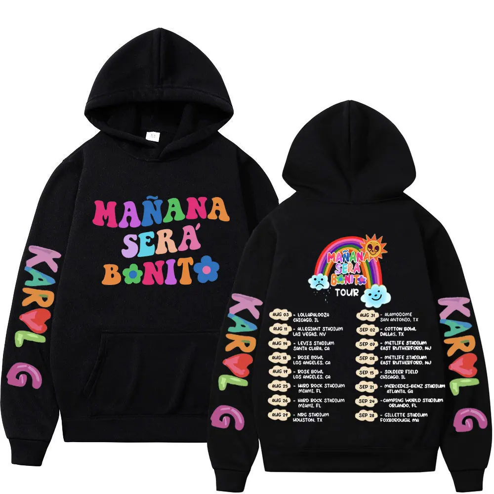 

Singer Karol G Manana Sera Bonito Hoodie Men Women Trend Hip Hop Hooded Sweatshirts Casual Fashion Oversized Hoodies Streetwear