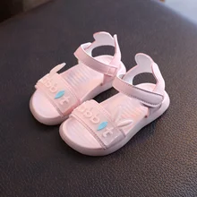 

Baby Sandals Infant Girls Toddler Shoes 2022 Summer Cute Rabbit Ears Princesses Shoes Kids Soft First Walkers Little Girls Shoes