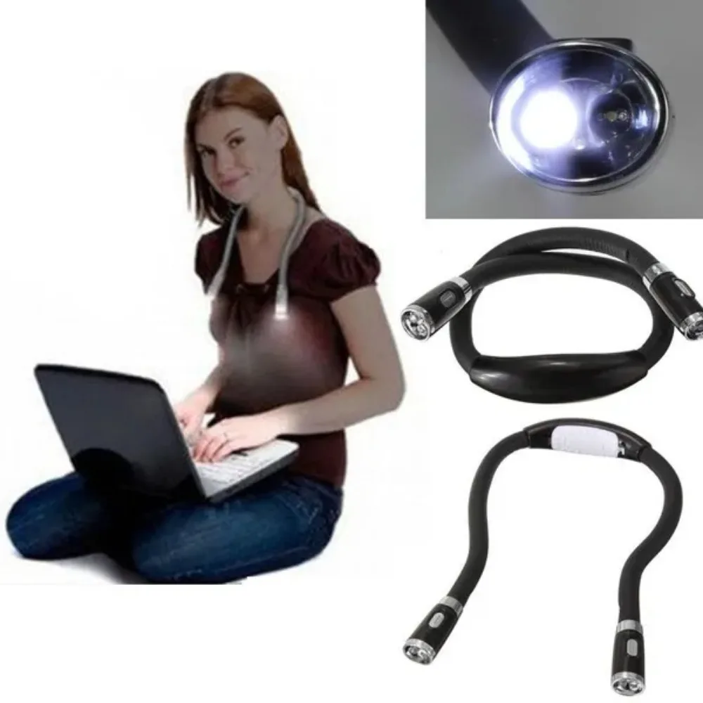 Adjustable LED Study Reading Huggy light Neck Book Night Lamp Torch