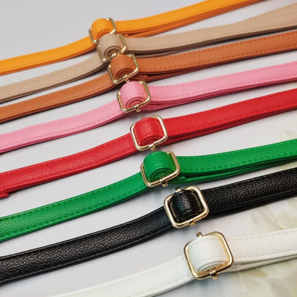 Elegant Lychee Pattern Adjustable PU Leather Crossbody Strap