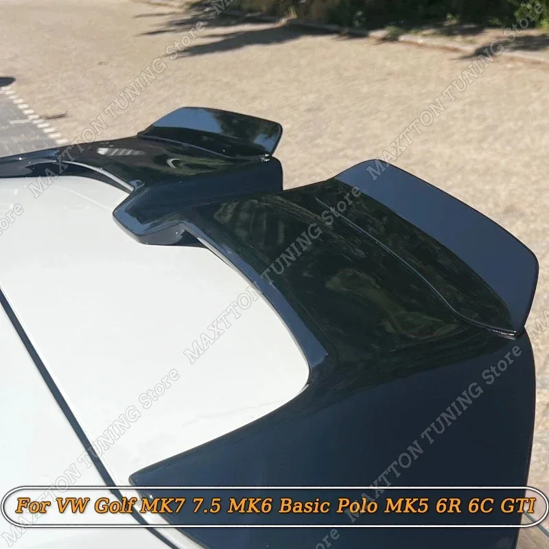 Per Polo Mk5 6R 6C Gti Per Vw Golf Mk7 7.5 R Gti Gtd R-Line Golf 6 Basic 2009-2020 Oettinger Style Roof Spoiler Extensions Flaps
