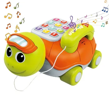 Tortue musicale jouets interactif bébé téléphone avec Piano musique