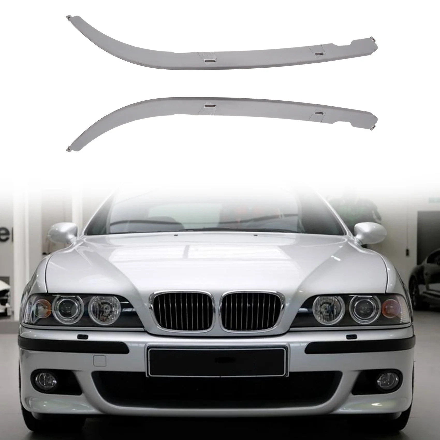 자동차 전면 측면 헤드라이트 하부 몰딩 트림 51138168809 51138168810, BMW 5 시리즈 E39 525I 528I 530I 540I 용