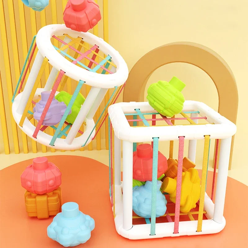Baby Toy Sorting Game Motor Skills Training Educational Fun Baby Shape Sorter Cube for Kids Hand Eye Coordination Puzzle Toy