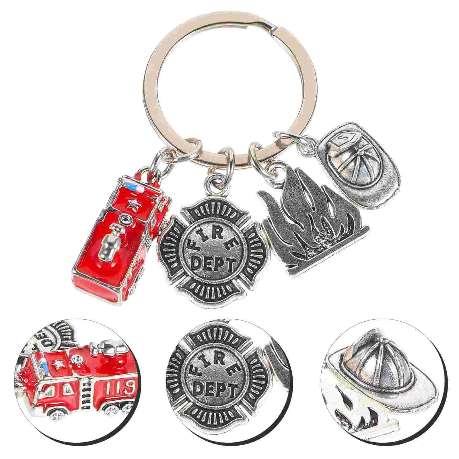 

Декоративный брелок-подвеска для ключей пожарного, из цинкового сплава