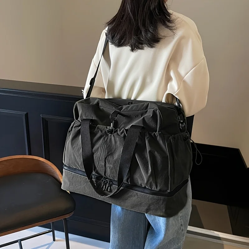 Large Capacity Women's Travel Bags Nylon Independent Shoe Warehouse Travel Tote Waterproof Waterproof For Women Fitness Yoga Bag
