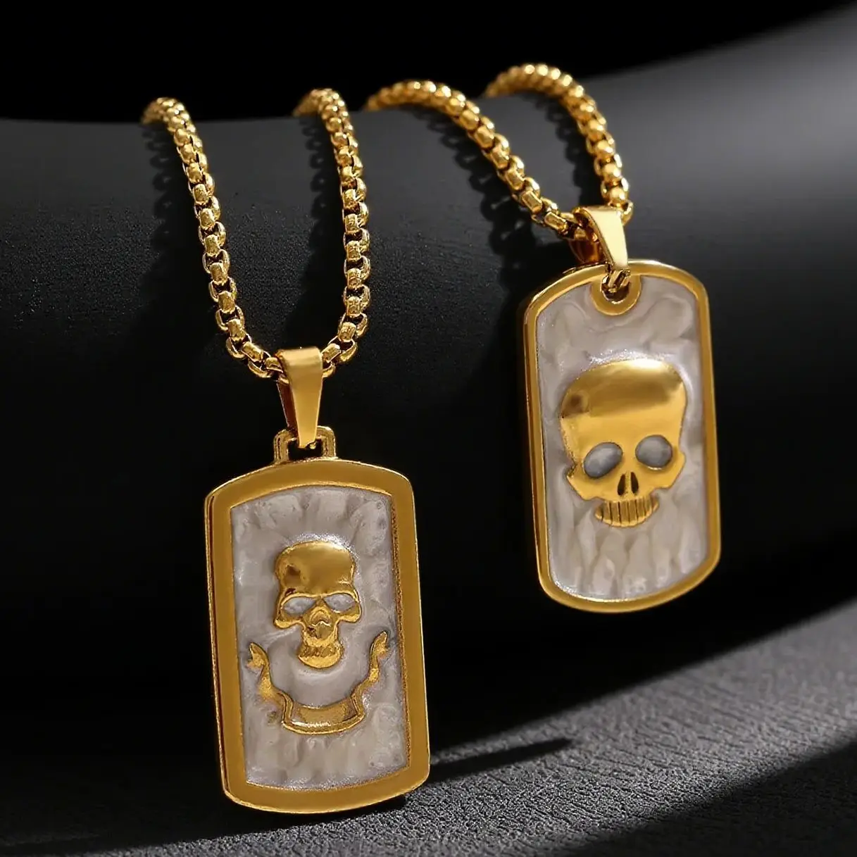 Evil Eye Pendant Necklace for Women Gold Stainless Steel