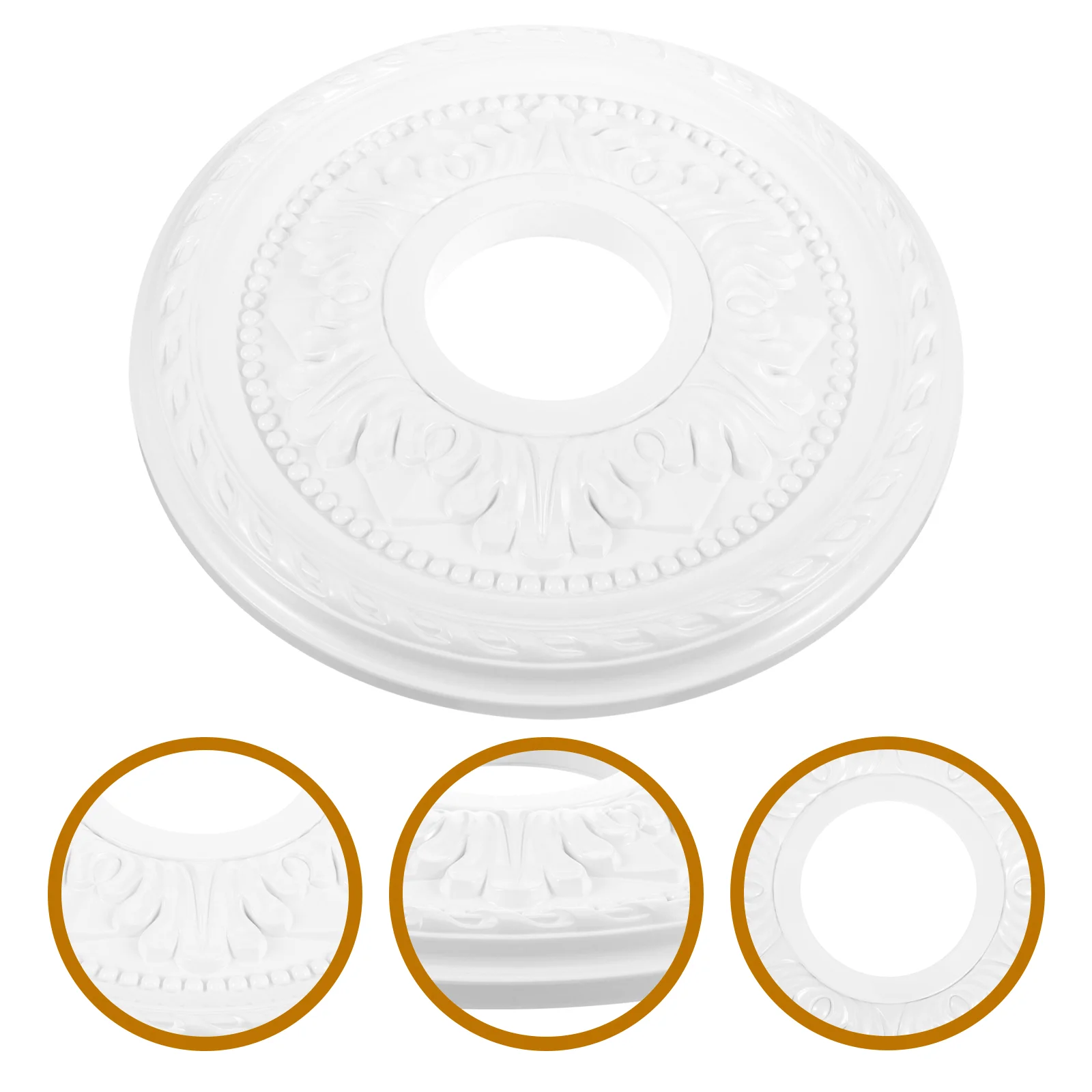 Ceiling Medallion 16 Inch Round Light Cover Decorative Plate Light Fixture Medallions