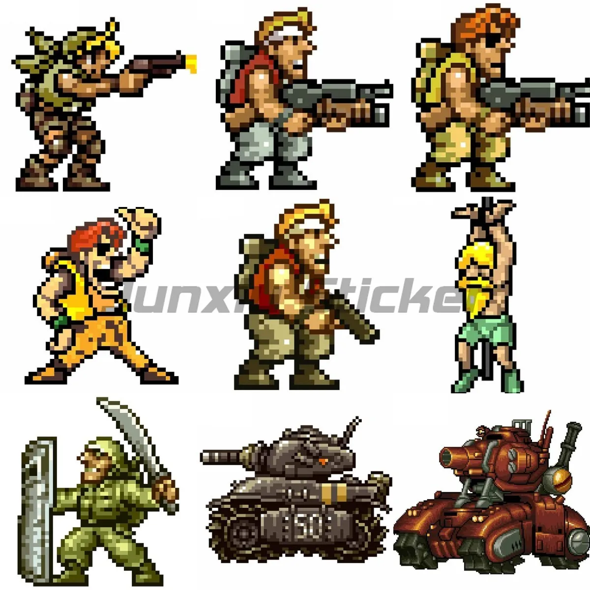 Creative Play Arcade Metal Slug Tarma Sticker Window Vinyl Wall Frigorifero Camere Camion Camper Van Decalcomanie Per Biciclette Personalizzabili