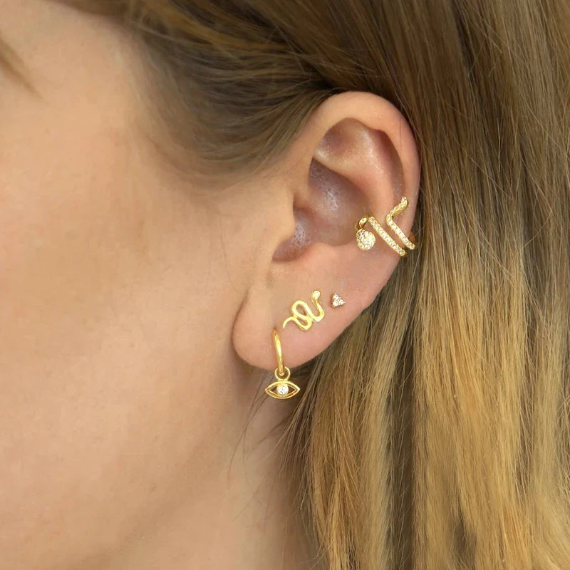 1PC 24k Gold and Silver Plating Multiple Styles C Shape Ear Cuff for Women No Pierced Geometric Small Earcuff INS Jewelry ear clip earrings clip earrings ear clip fashion earrings