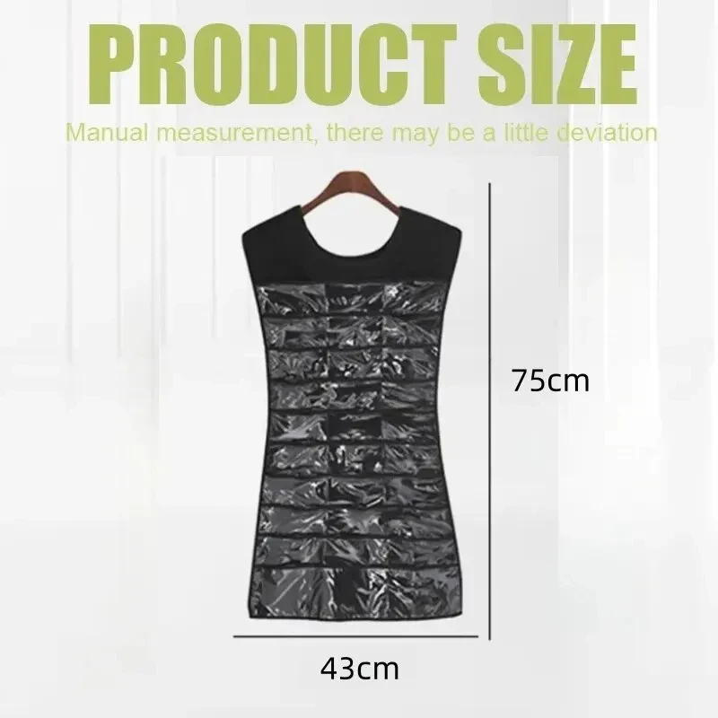 Description Picture 5 of itemDouble Sided Hanging Jewelry Organizer Large Jewelry Storage Bag Jewelry Holder Display Necklace Bracelet Earring Ring Pocket