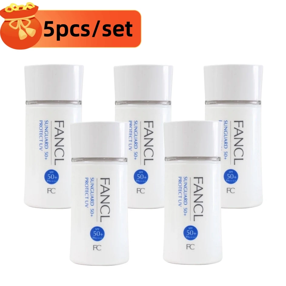 

5pcs/set FANCL Physical Sunscreen SUNGUARD 50+ Protectuv Sun Protection Waterproof Sweatproof Anti-oxidation Non-greasy 60ml
