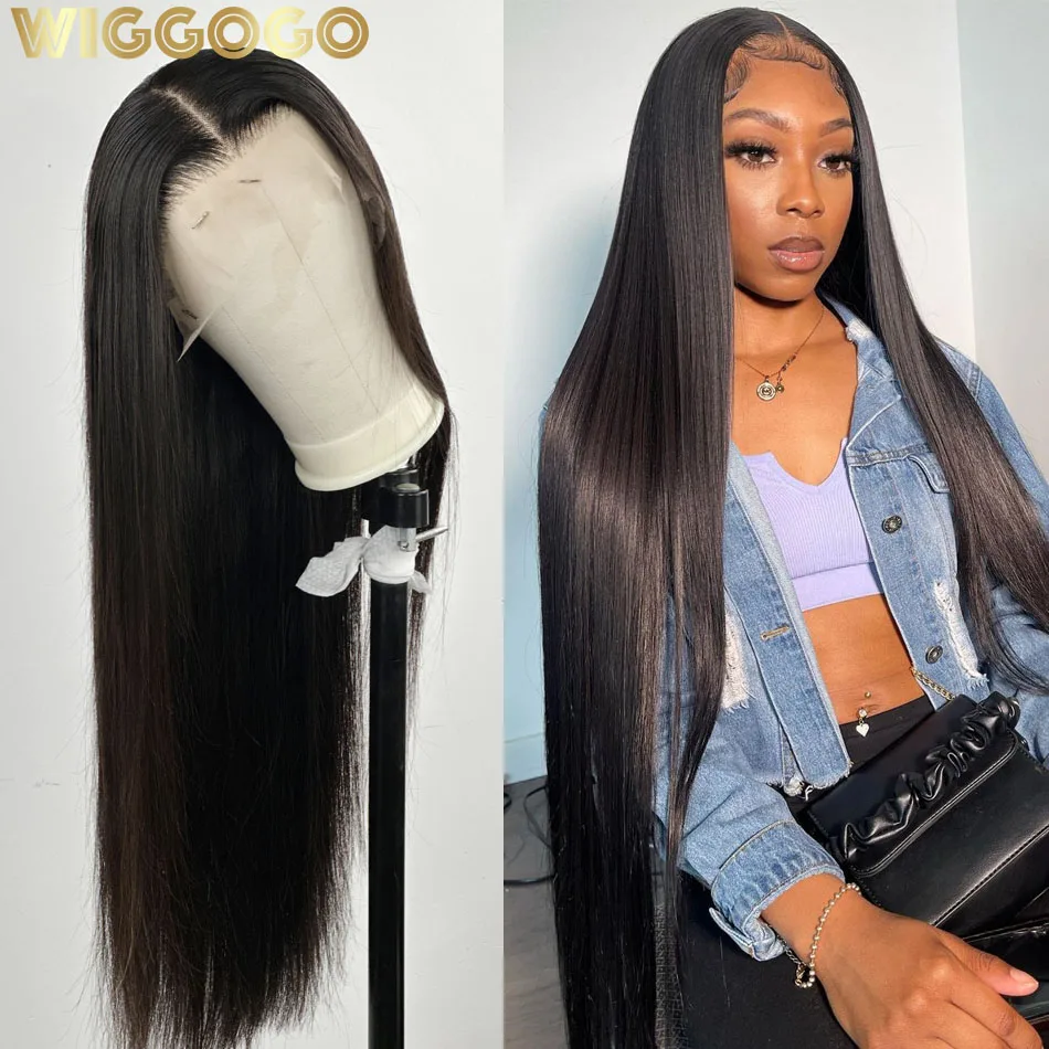 

Wiggogo Hd Lace Wig 13X6 Human Hair Straight Lace Front Wigs Human Hair 13X4 Lace Frontal Wig 30 40 Inch 4X4 Lace Closure Wigs