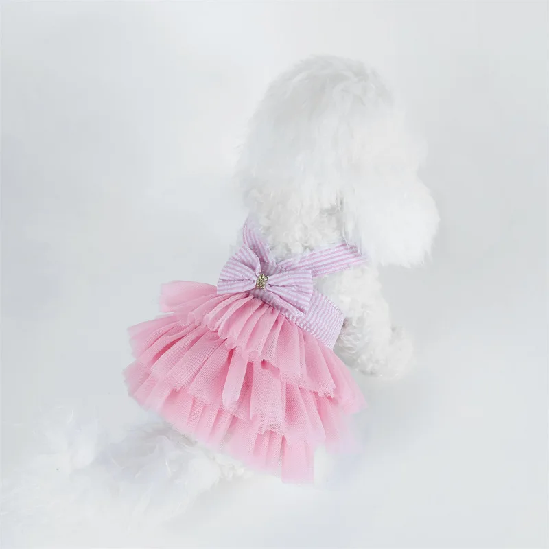 Puppy Dog Princess Dresses for Cats and Small Dogs Vest Skirt Cute Luxury Dog Dresses