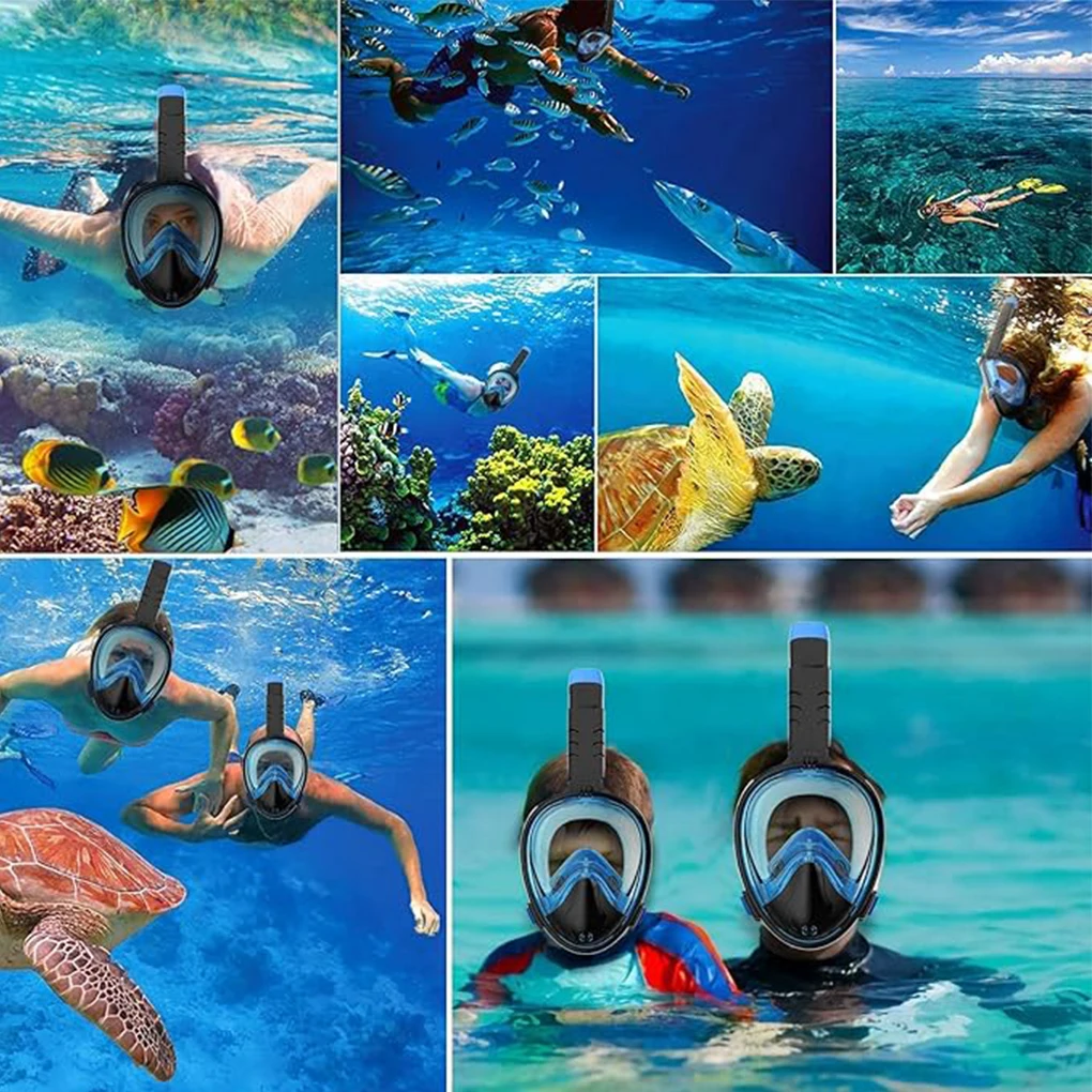 

Dive Into Adventure Full Face Snorkel Mask For Safe And Enjoyable Snorkeling Experience Collapsible