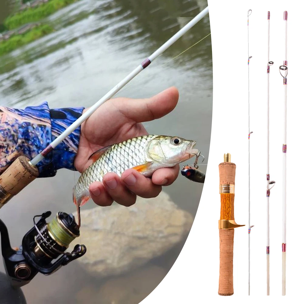 Ejection Fishing Rod Four-Section Portable Travel Stream Fiberglass Trout Rod XUL Super Soft and Ultra Light Fishing Pole