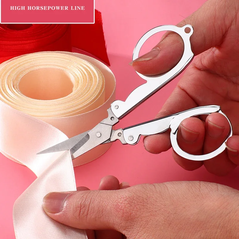 Embroidery Scissor Thread Tailor Scissors Sharp Blade Emergency Mini Foldable Folding Scissors Pocket Travel Small Crafts Travel