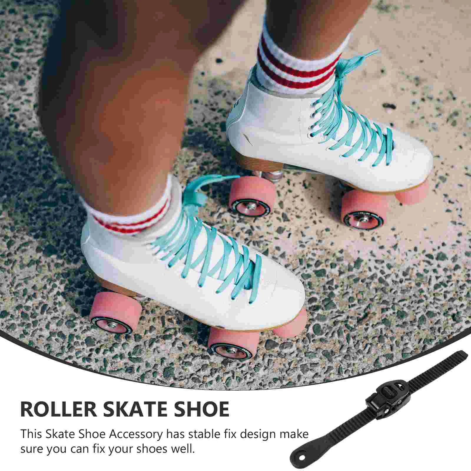 Skateboard Accessories Roller Skates Bag Ice Skate Guards Inline Speed Skates Frame 2 Sets Shoe Laces Portable Buckle Strap Roller Skate Accessories