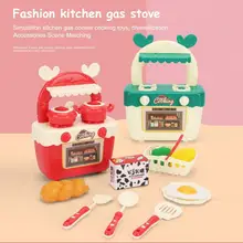

Dollhouse Kitchen Toy Colorful Funny Novel Doll House Cooking Kitchen Ware Toy Miniature Gas Cooker Toy Set for Child