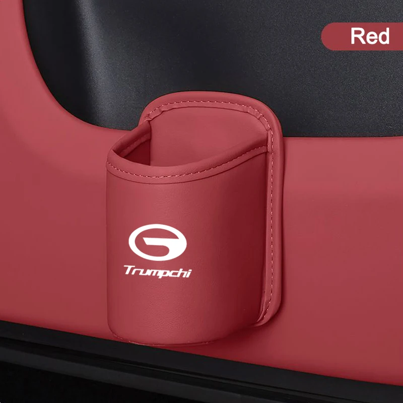GAC 트럼프치 엠파우 J12 J13 J15 J16 GS8 GS4 GS3 M8용 신형 PU 가죽 차량용 컵홀더 도어사이드 물병/음료 홀더 수납함