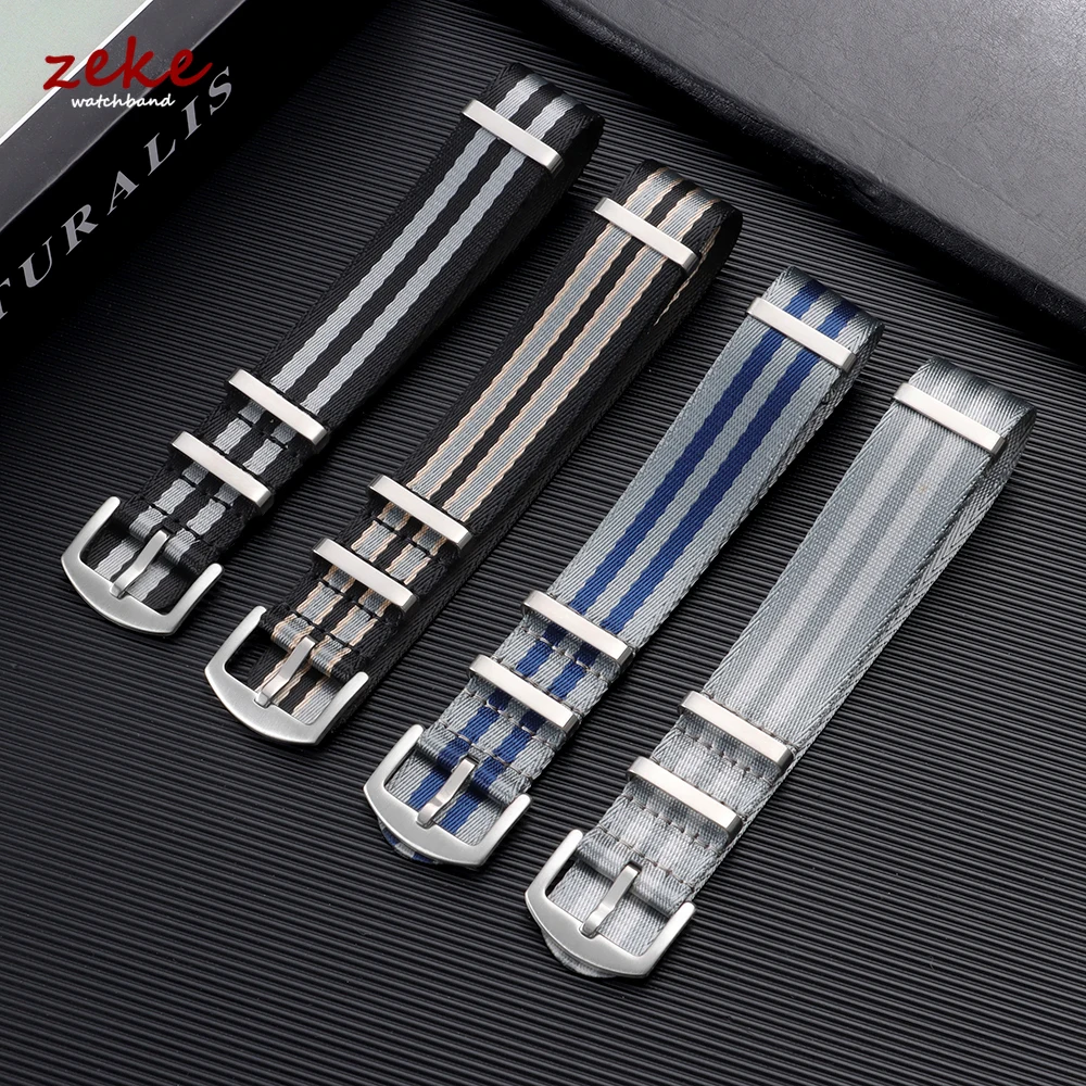 Men's Comfortable Soft Nylon Watch Band - Military Sports Strap Replacement Bracelet, 20mm/22mm