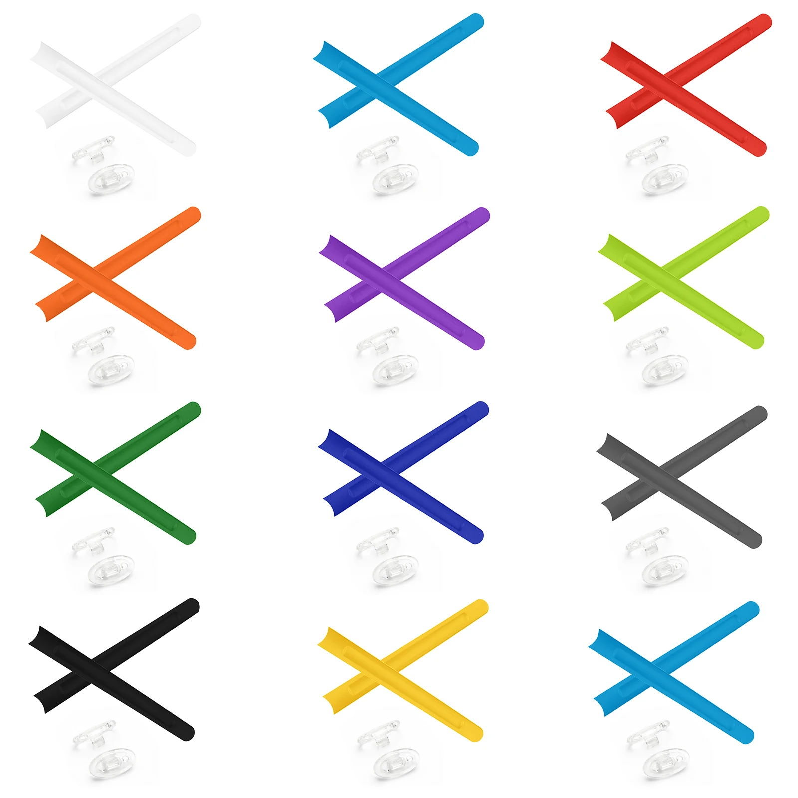 

Bsymbo Rubber Kit Replacement Ear Socks & Nose Pads for-Oakley Deringer OX5066 Sunglasses Frame