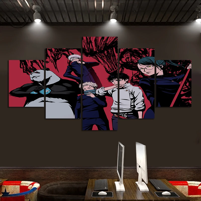 

5/3 Pcs Anime Poster Satoru Gojo Panda Jujutsu Kaisen HD Poster Wallpapers for Home Decor Wall Art Canvas Wall Stickers Gift